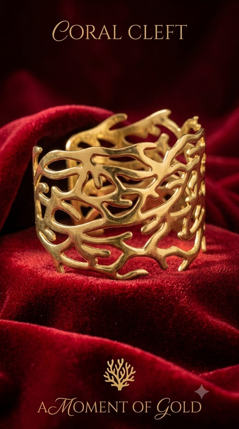 Gold-tone snake statement bangle with green accents