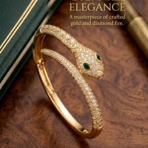 Leaf-inspired gold-tone statement cuff