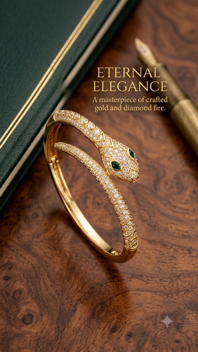 Leaf-inspired gold-tone statement cuff